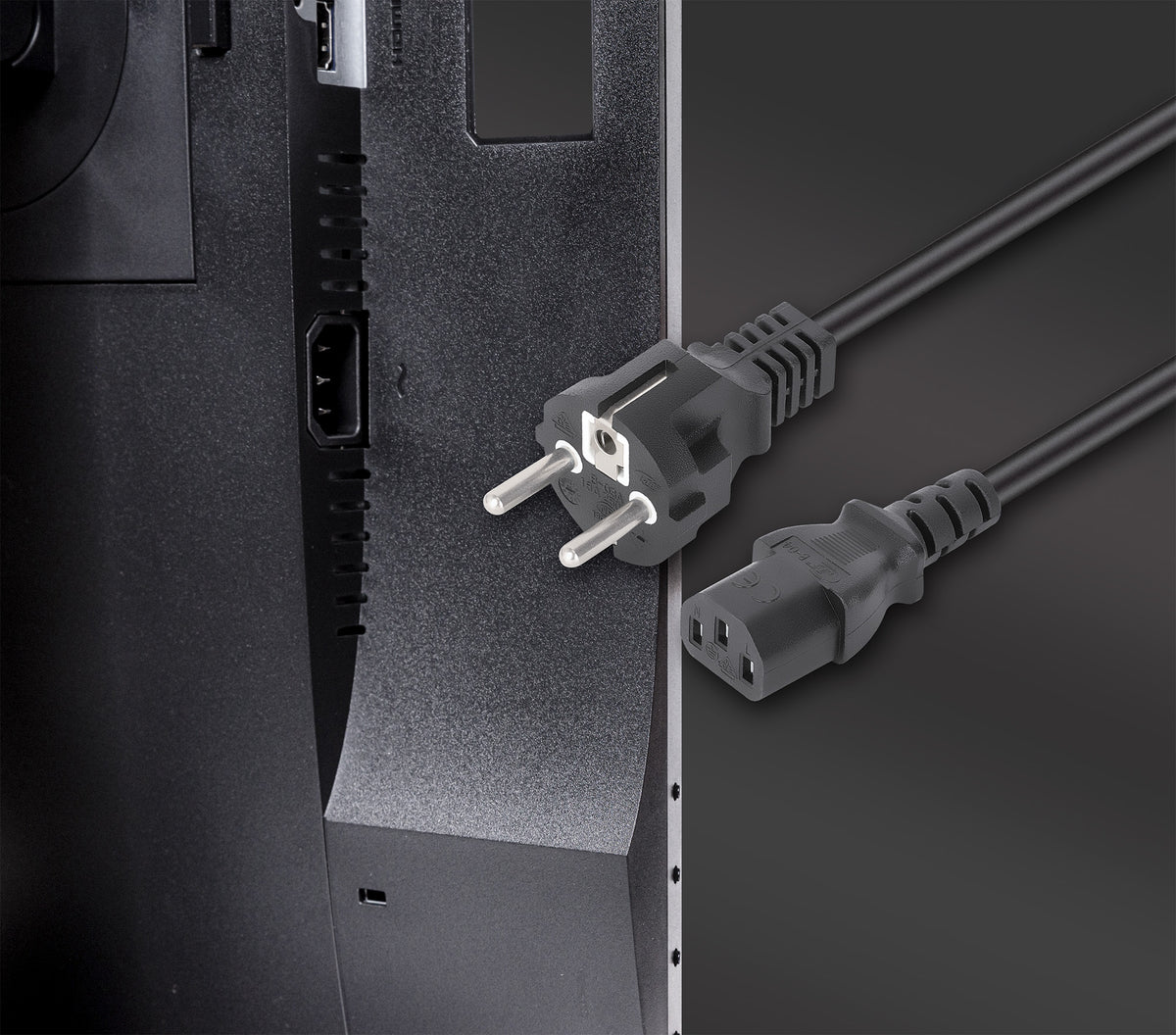 EU Power Cable C13 to CEE 7/7, 1 m Image 6