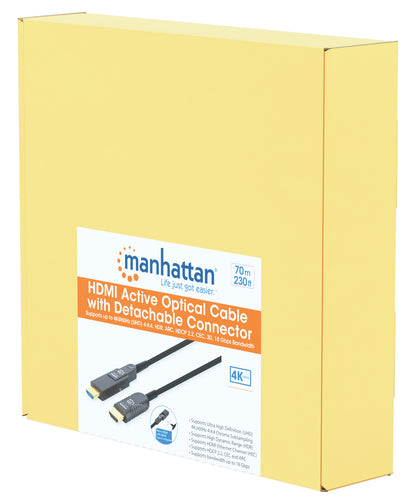 High-Speed HDMI Active Optical Cable with Detachable Connector, 70 m (230 ft.) Packaging Image 2