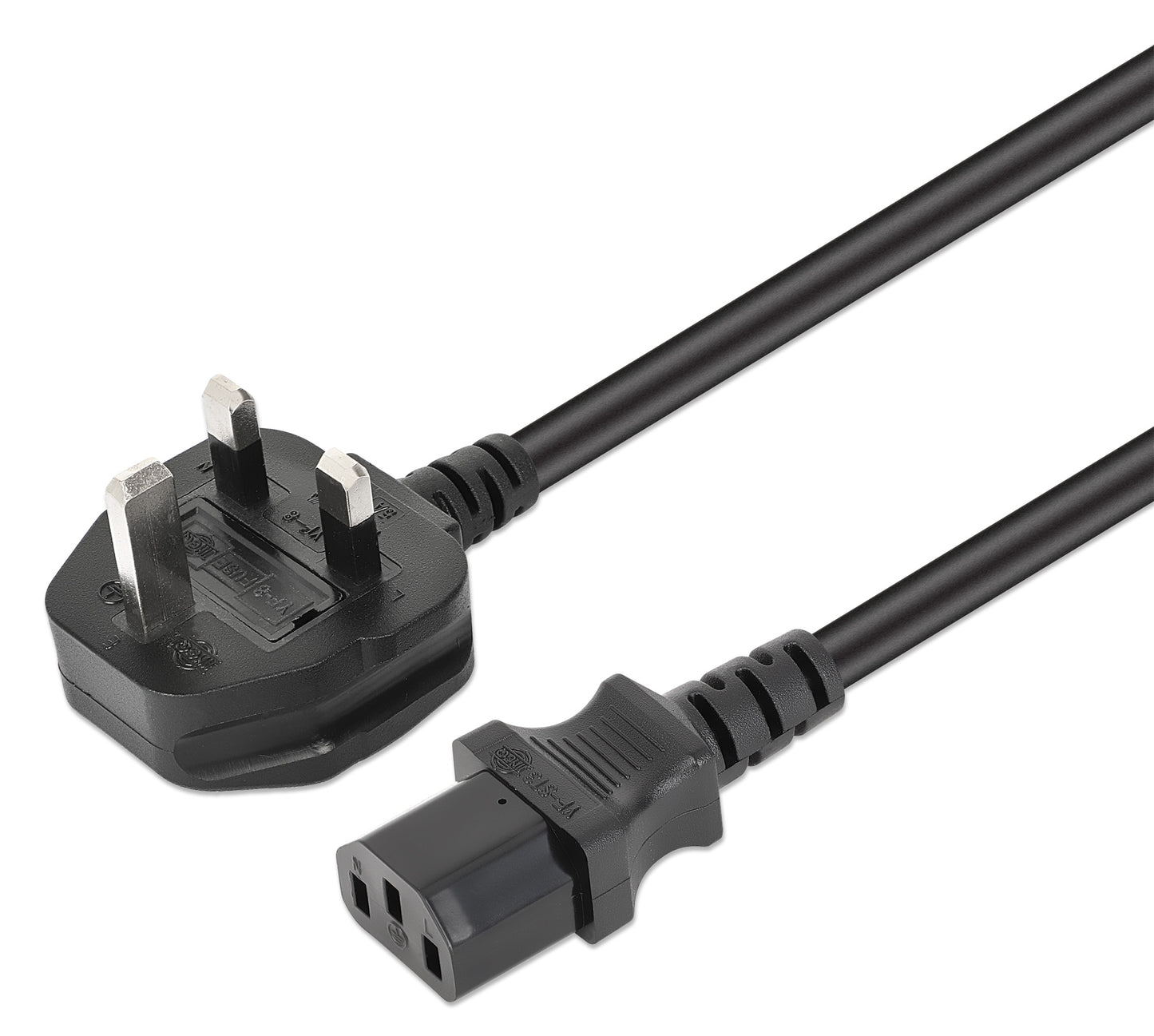UK Power Cable C13 to BS1363, 3 m Image 1