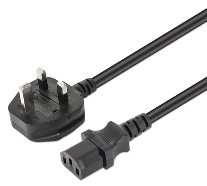 UK Power Cable C13 to BS1363, 3 m Image 1