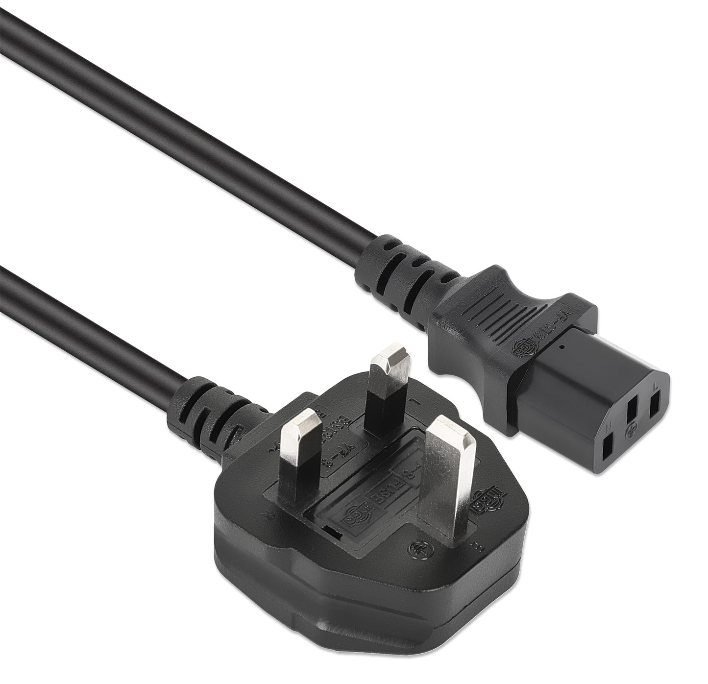 UK Power Cable C13 to BS1363, 3 m Image 2
