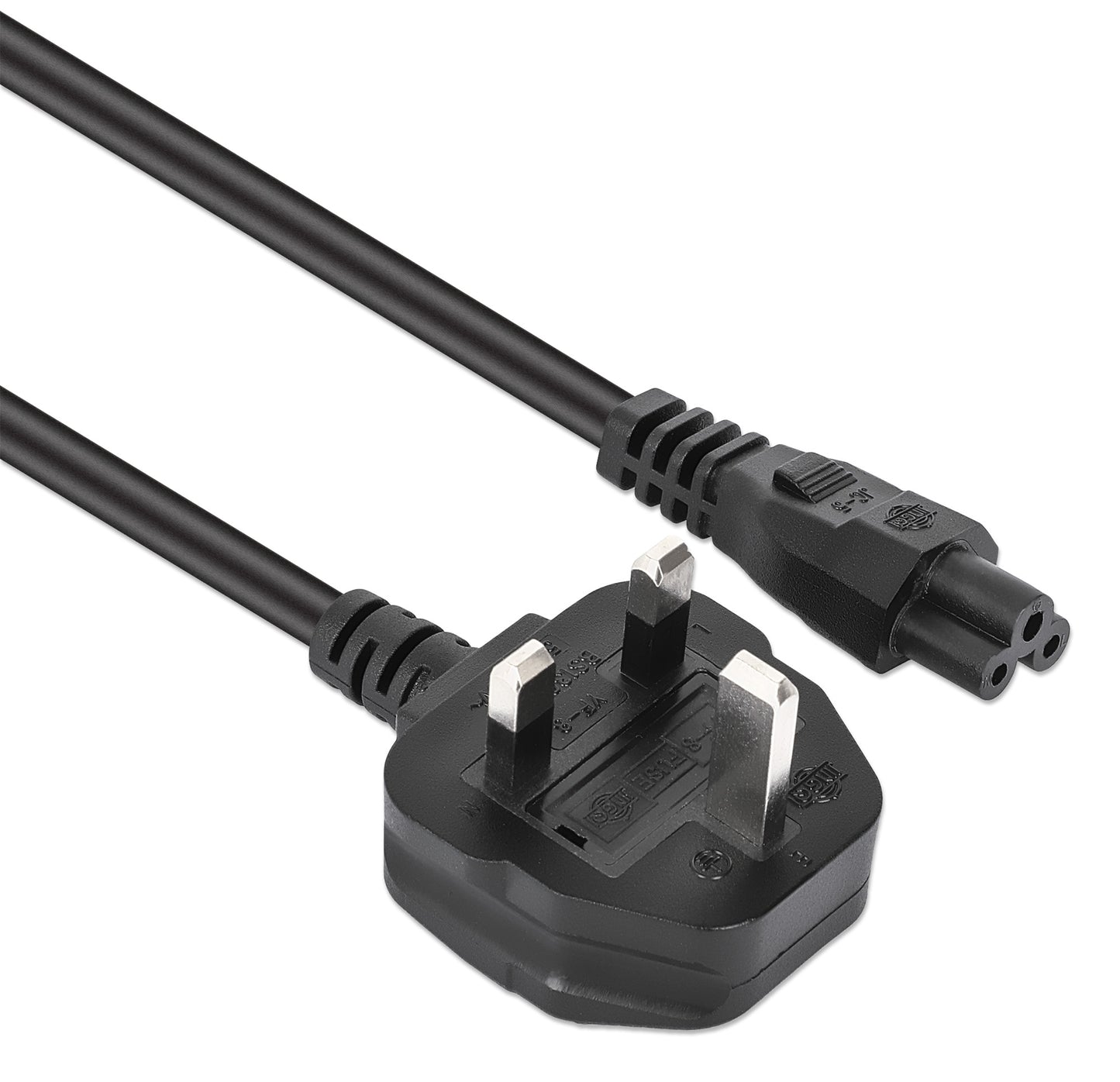 UK Power Cable C5 to BS1363, 1 m Image 2