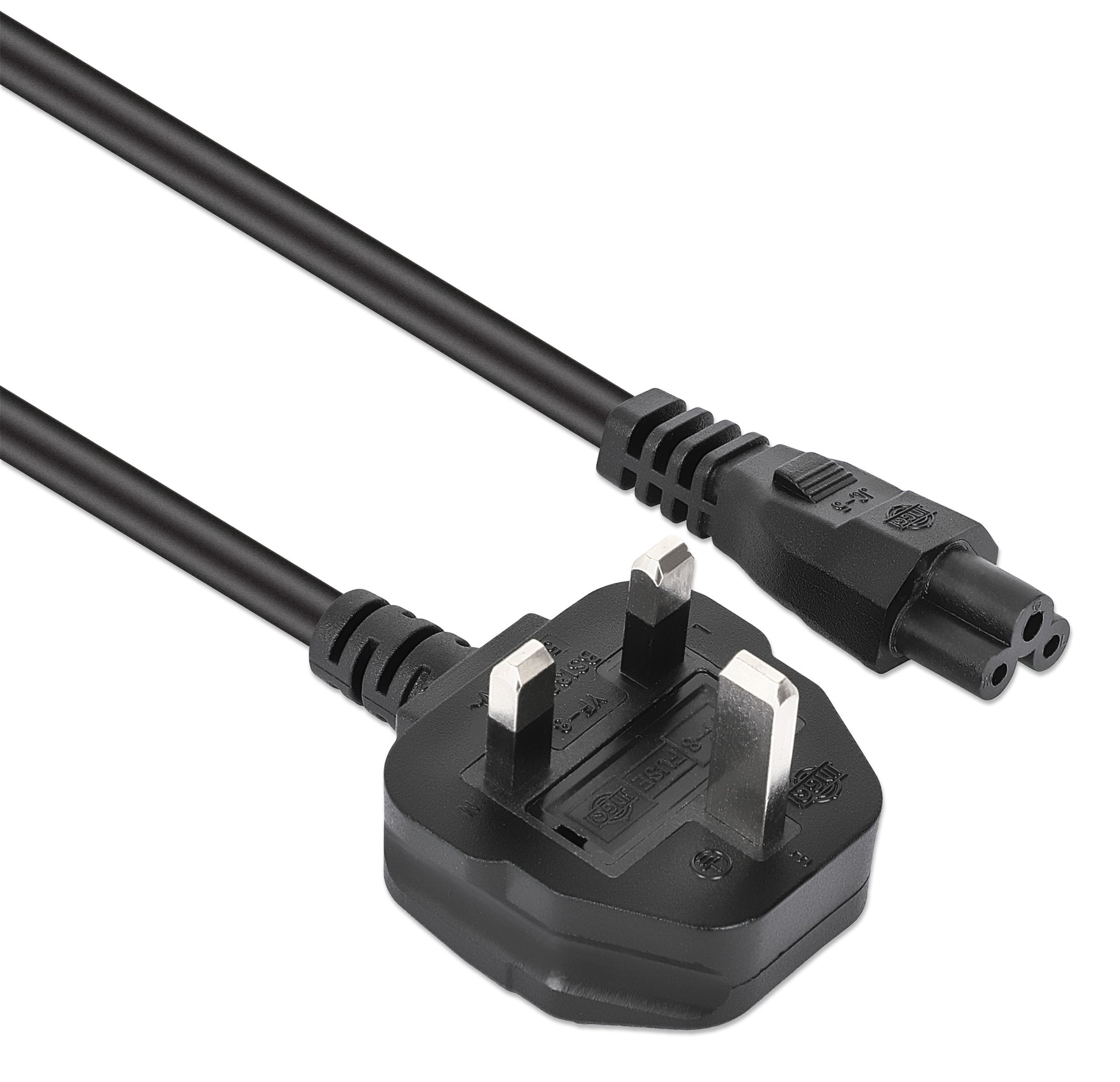 UK Power Cable C5 to BS1363, 1 m Image 2