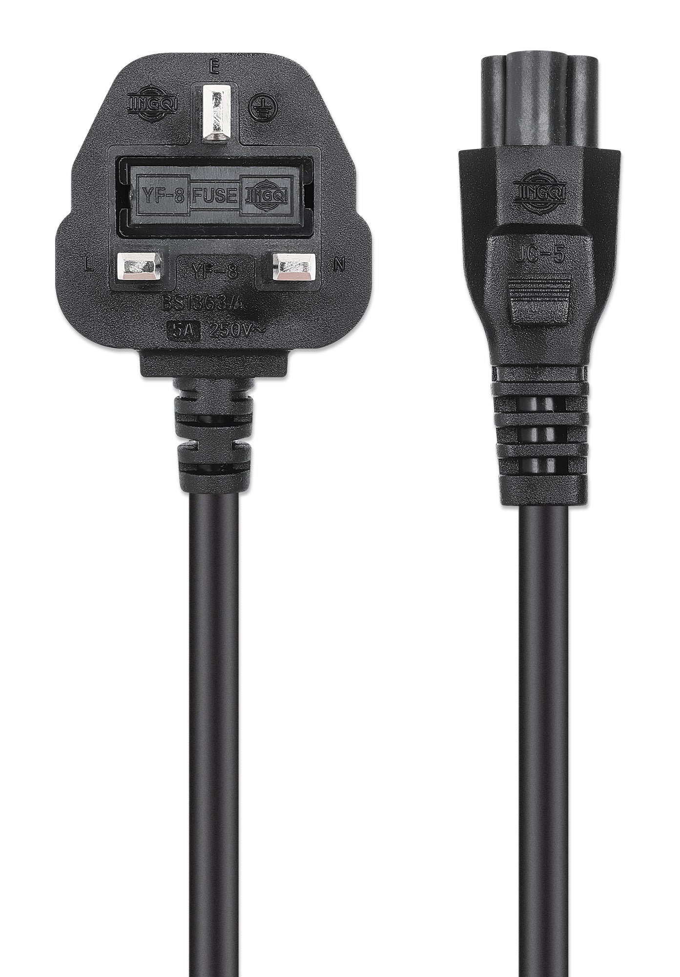 UK Power Cable C5 to BS1363, 1 m Image 4