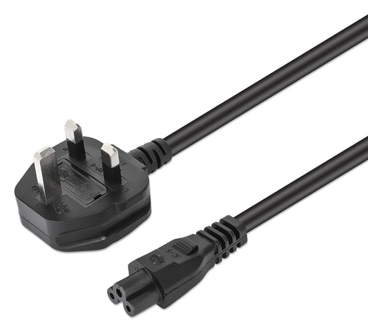 UK Power Cable C5 to BS1363, 1 m Image 1