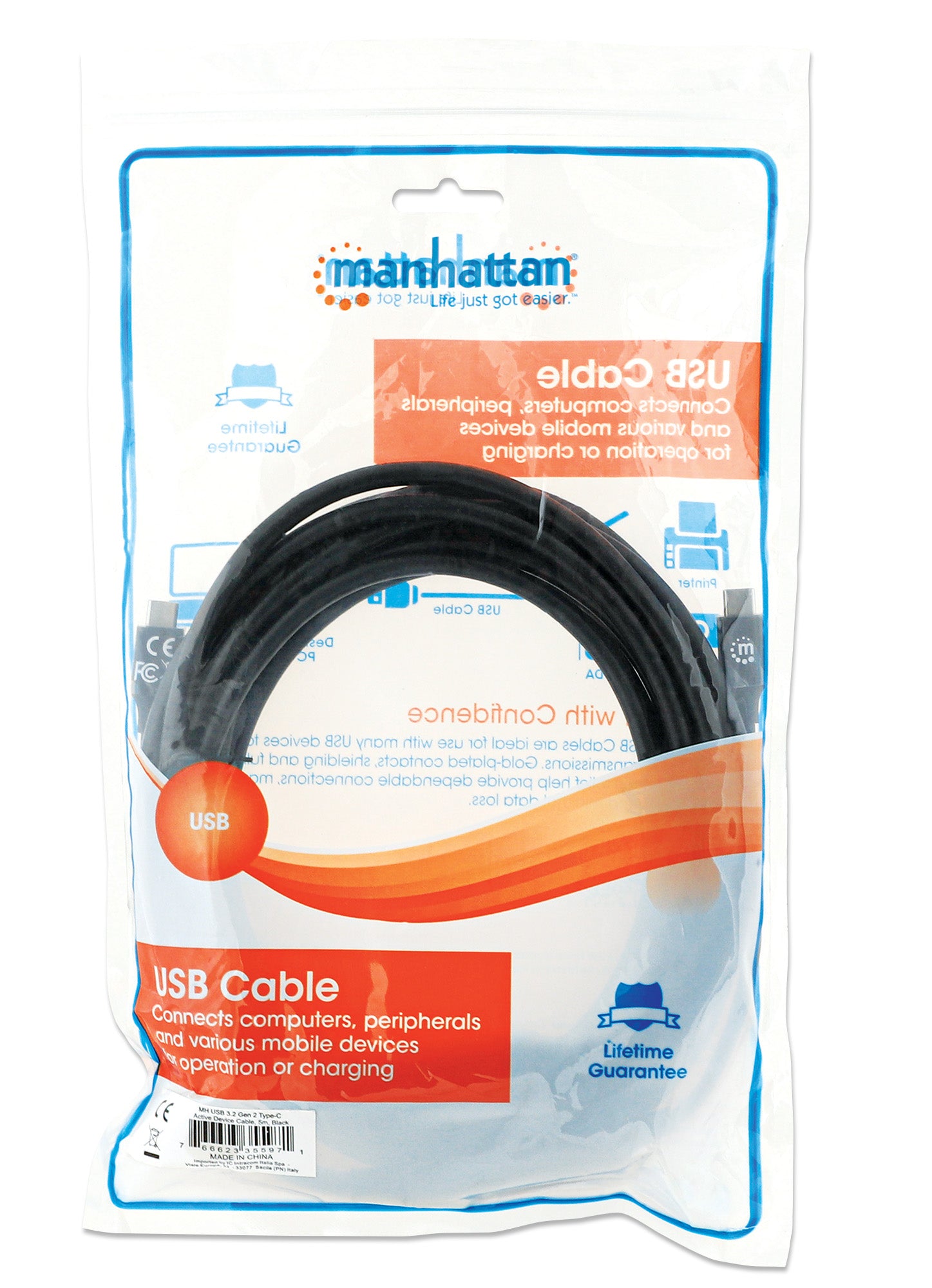 USB 3.2 Gen 2 Type-C Active Device Cable Packaging Image 2