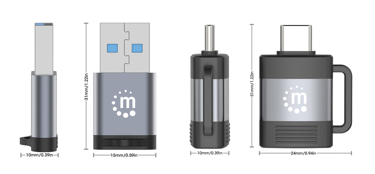 2-Piece Set: USB-C to USB-A & USB-A to USB-C Adapters Image 6