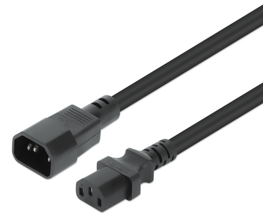 Power Extension Cord C13 to C14, 3 ft. Image 1