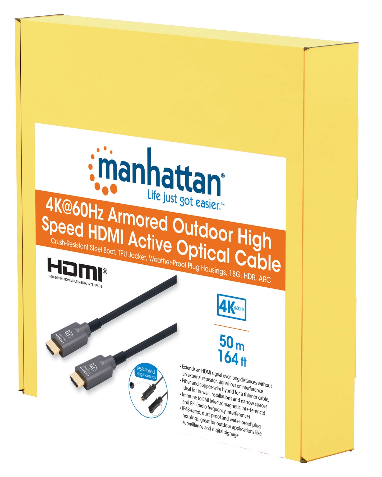 4K@60Hz Armored Outdoor High Speed HDMI Active Optical Cable Packaging Image 2