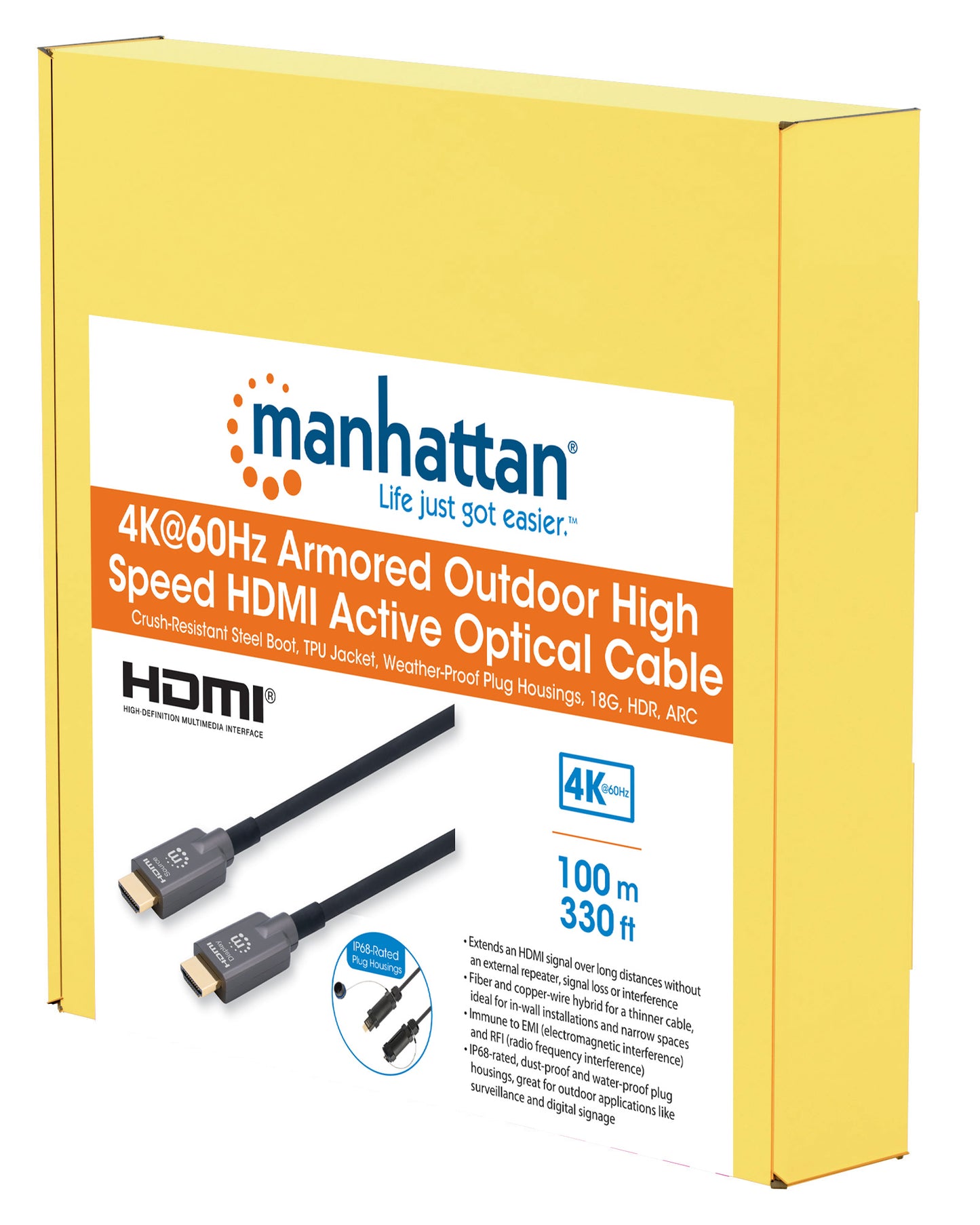 4K@60Hz Armored Outdoor High Speed HDMI Active Optical Cable Packaging Image 2