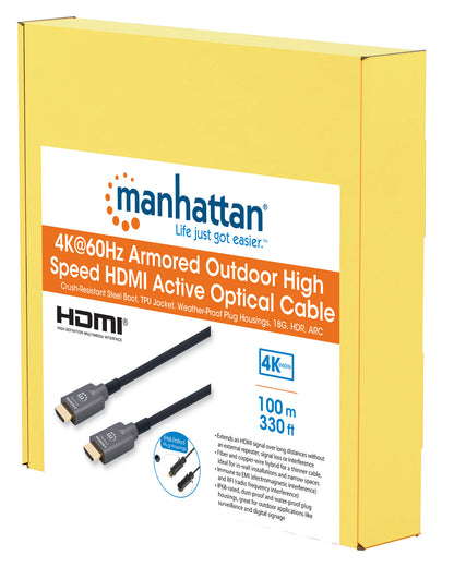 4K@60Hz Armored Outdoor High Speed HDMI Active Optical Cable Packaging Image 2
