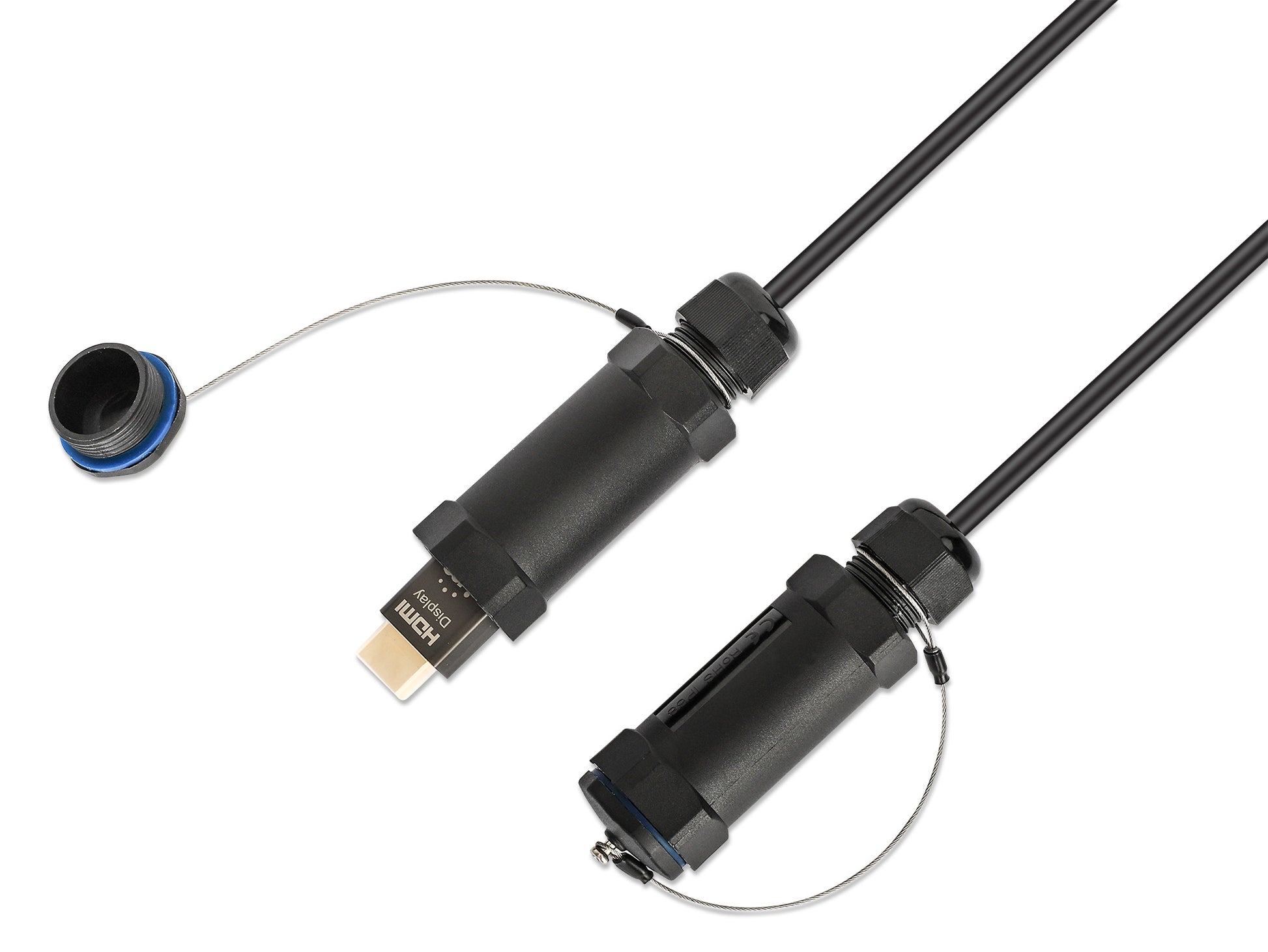 4K@60Hz Armored Outdoor High Speed HDMI Active Optical Cable with Cable Reel Image 5