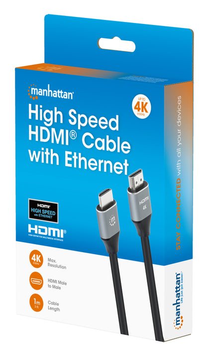 4K@30Hz High Speed HDMI Cable with Ethernet, 1 m Packaging Image 2