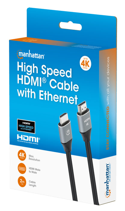 4K@30Hz High Speed HDMI Cable with Ethernet, 2 m Packaging Image 2