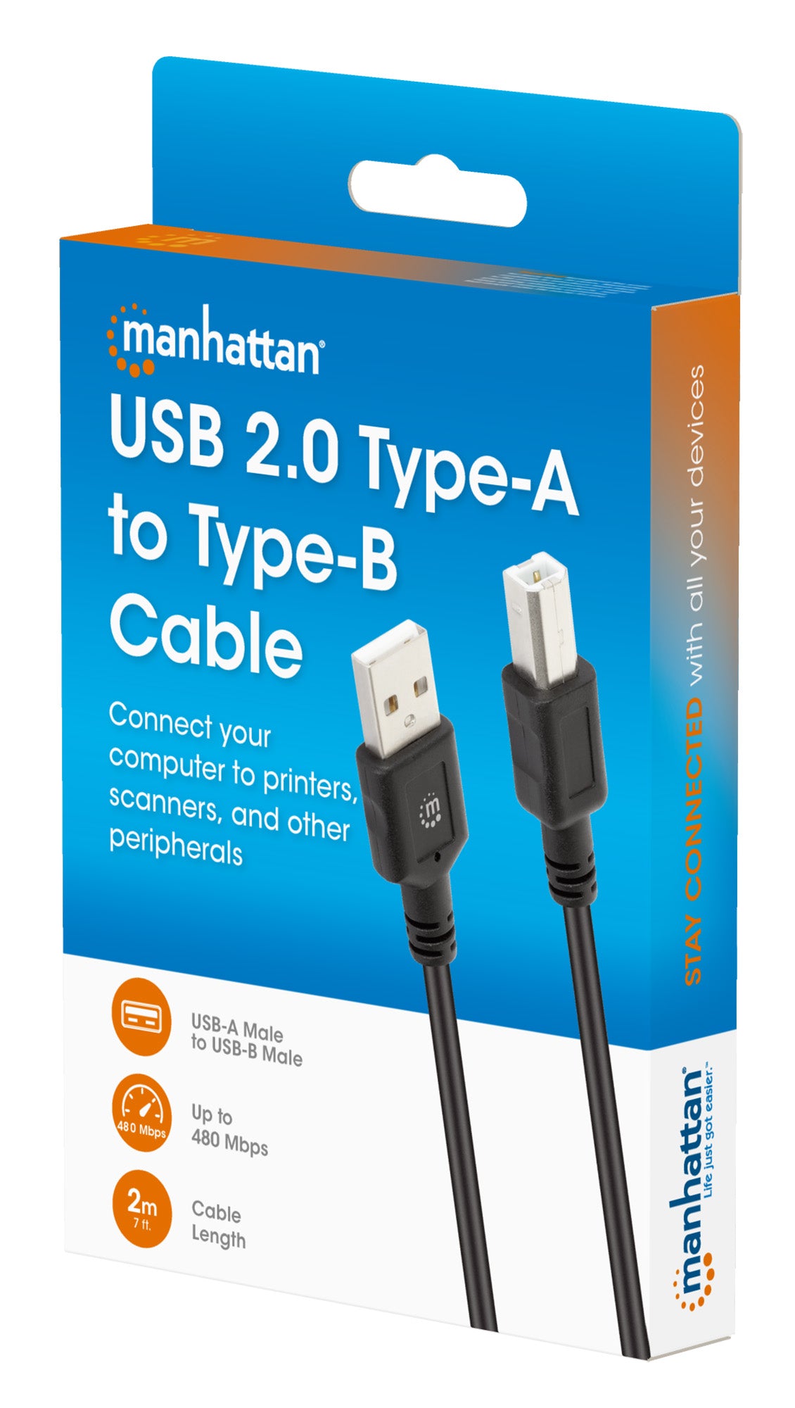 USB 2.0 Type-A to Type-B Cable, 2 m Packaging Image 2