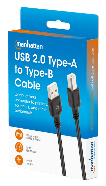 USB 2.0 Type-A to Type-B Cable, 3 m Packaging Image 2