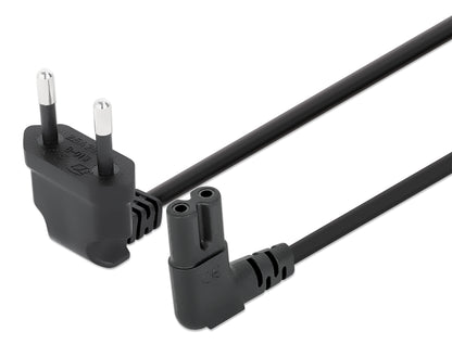 Angled EU Power Cable C7 to CEE 7/16, 2 m Image 1