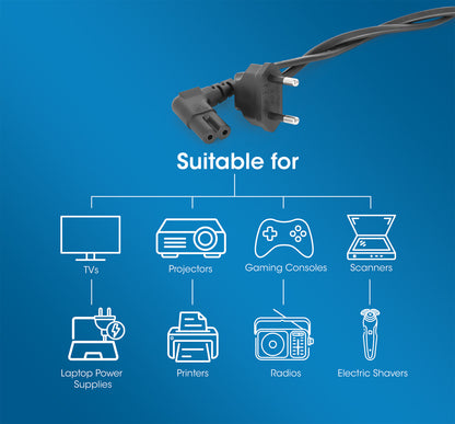 Angled EU Power Cable C7 to CEE 7/16, 2 m Image 7