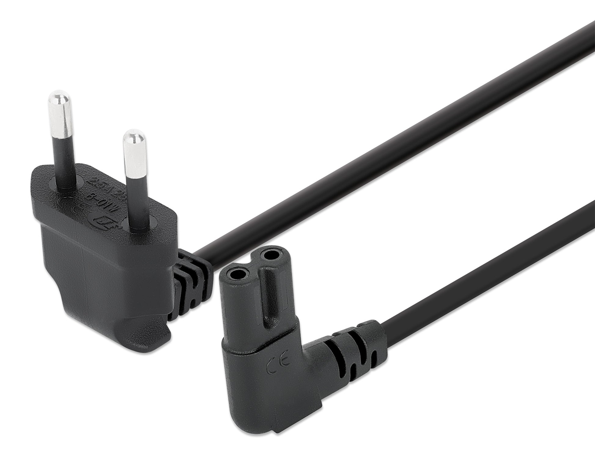 Angled EU Power Cable C7 to CEE 7/16, 3 m Image 1