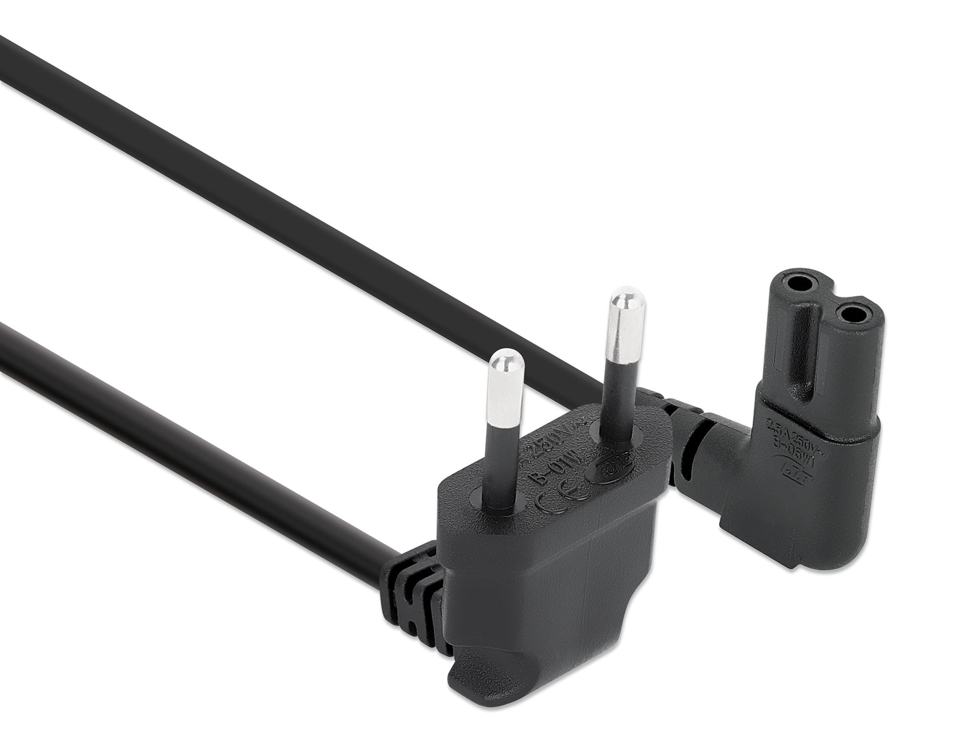Angled EU Power Cable C7 to CEE 7/16, 3 m Image 3
