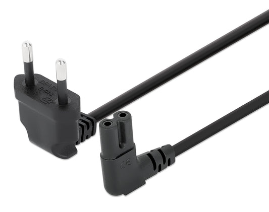 Angled EU Power Cable C7 to CEE 7/16, 3 m Image 1