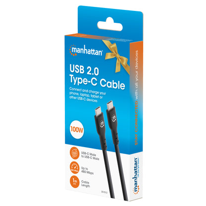 USB 2.0 Type-C Cable, 100 W, 1 m Packaging Image 2