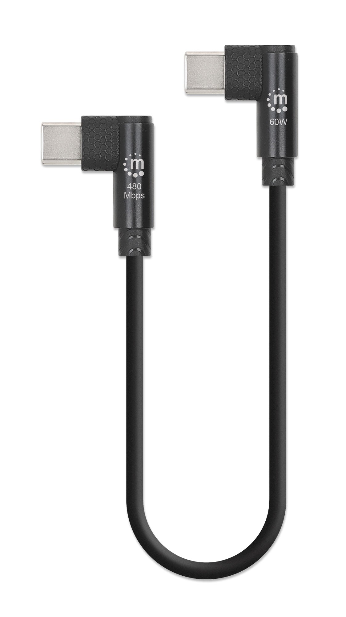 Short USB-C Charging Cable 60 W, 20 cm (8 in.), 5-Pack Image 2