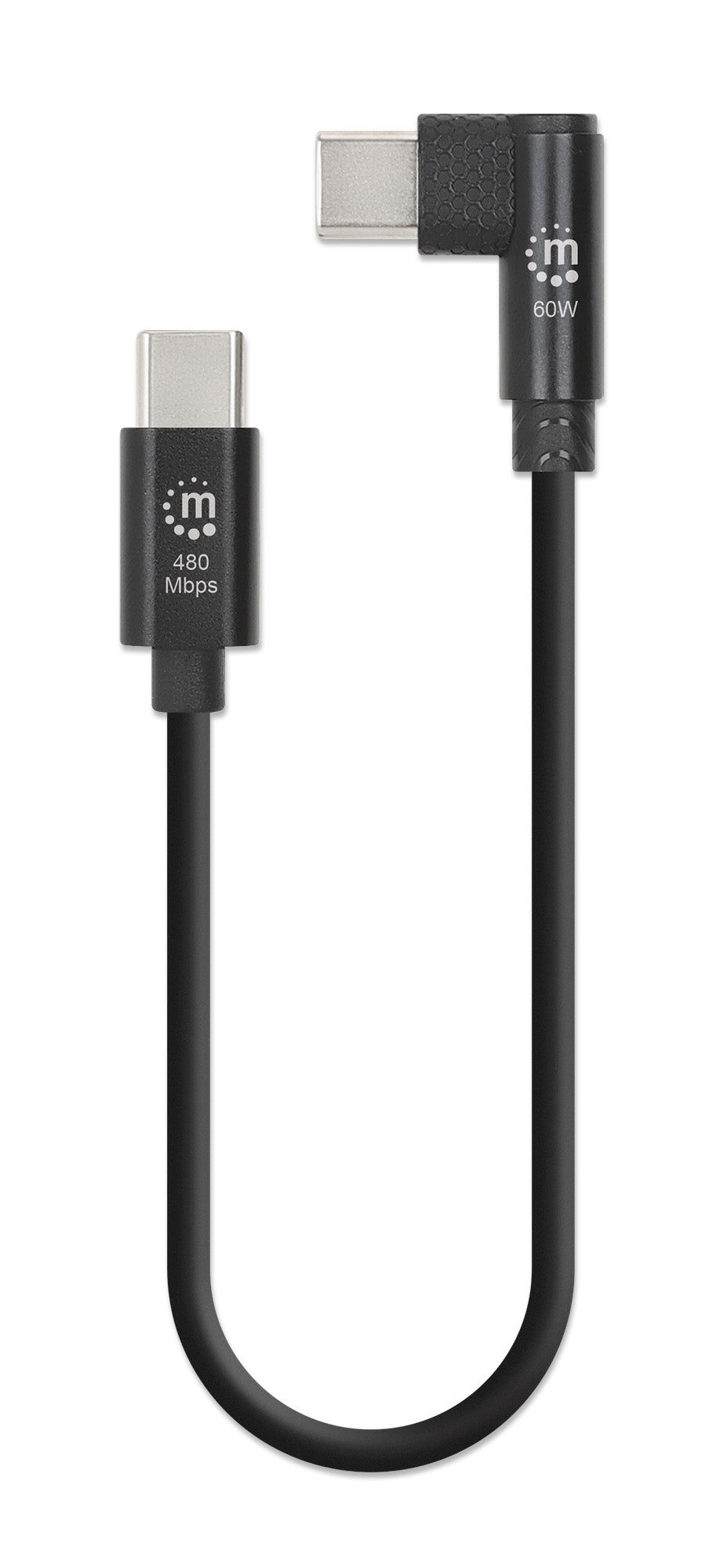 Short USB-C Charging Cable 60 W, 20 cm (8 in.), 5-Pack Image 2