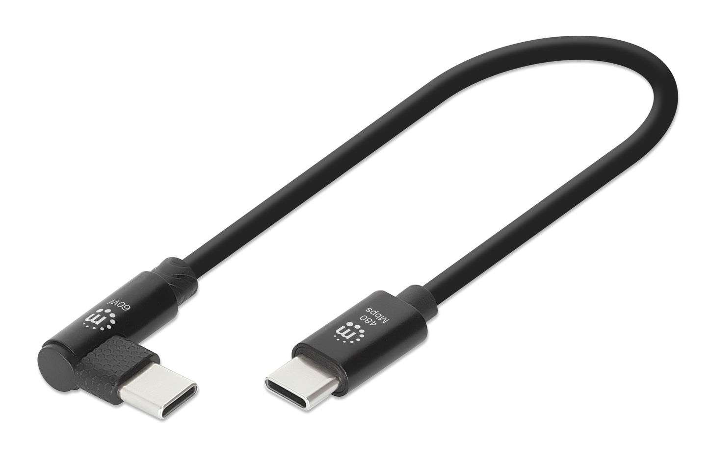 Short USB-C Charging Cable 60 W, 20 cm (8 in.), 5-Pack Image 3
