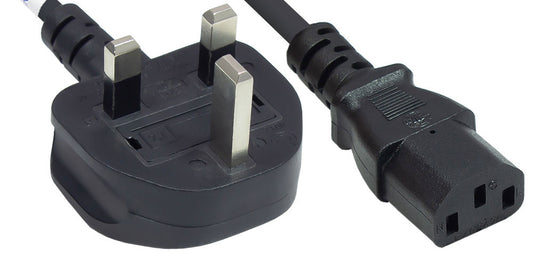 UK Power Cable BS1363 to C13, 1.8 m Image 1