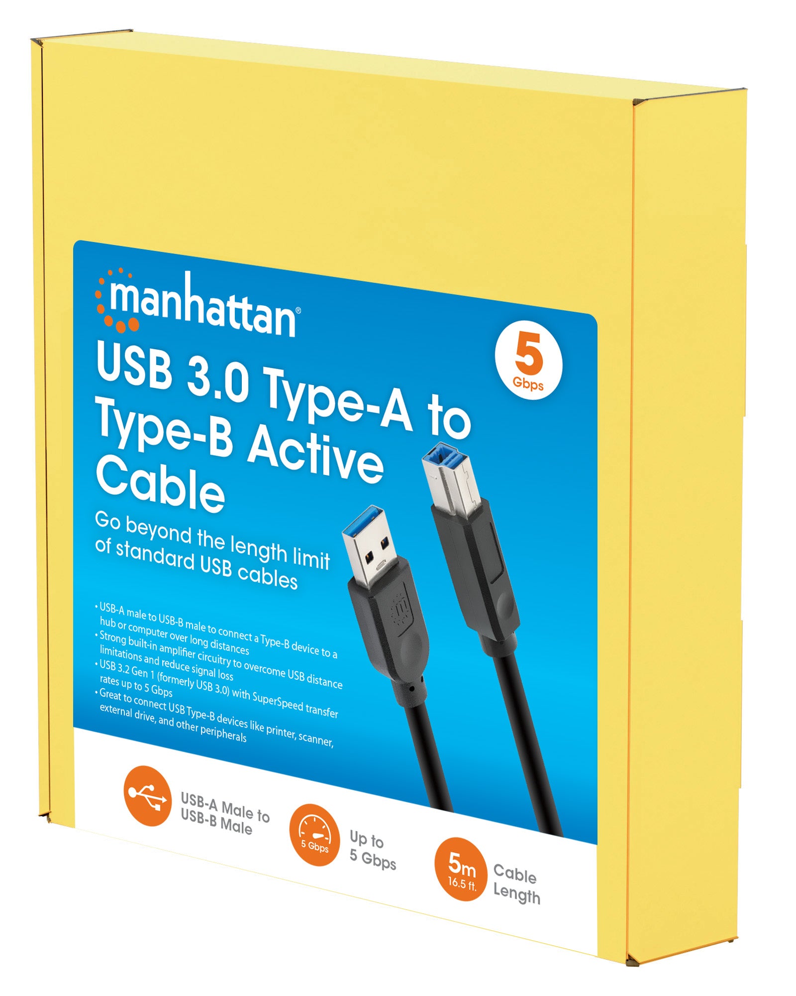 USB 3.0 Type-A to Type-B Active Cable Packaging Image 2