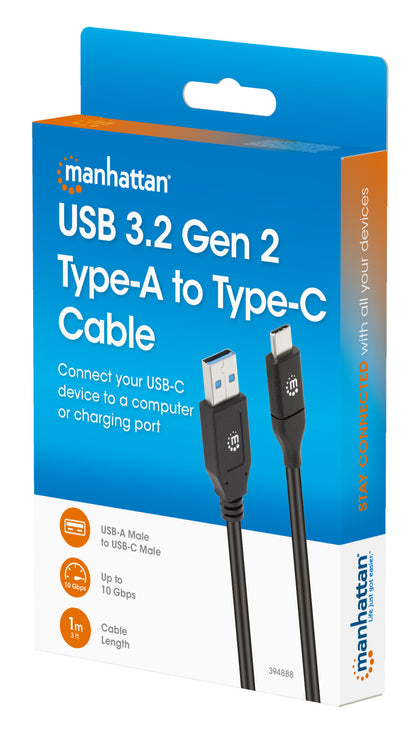 USB 3.2 Gen 2 Type-A to Type-C Cable, 1 m Packaging Image 2