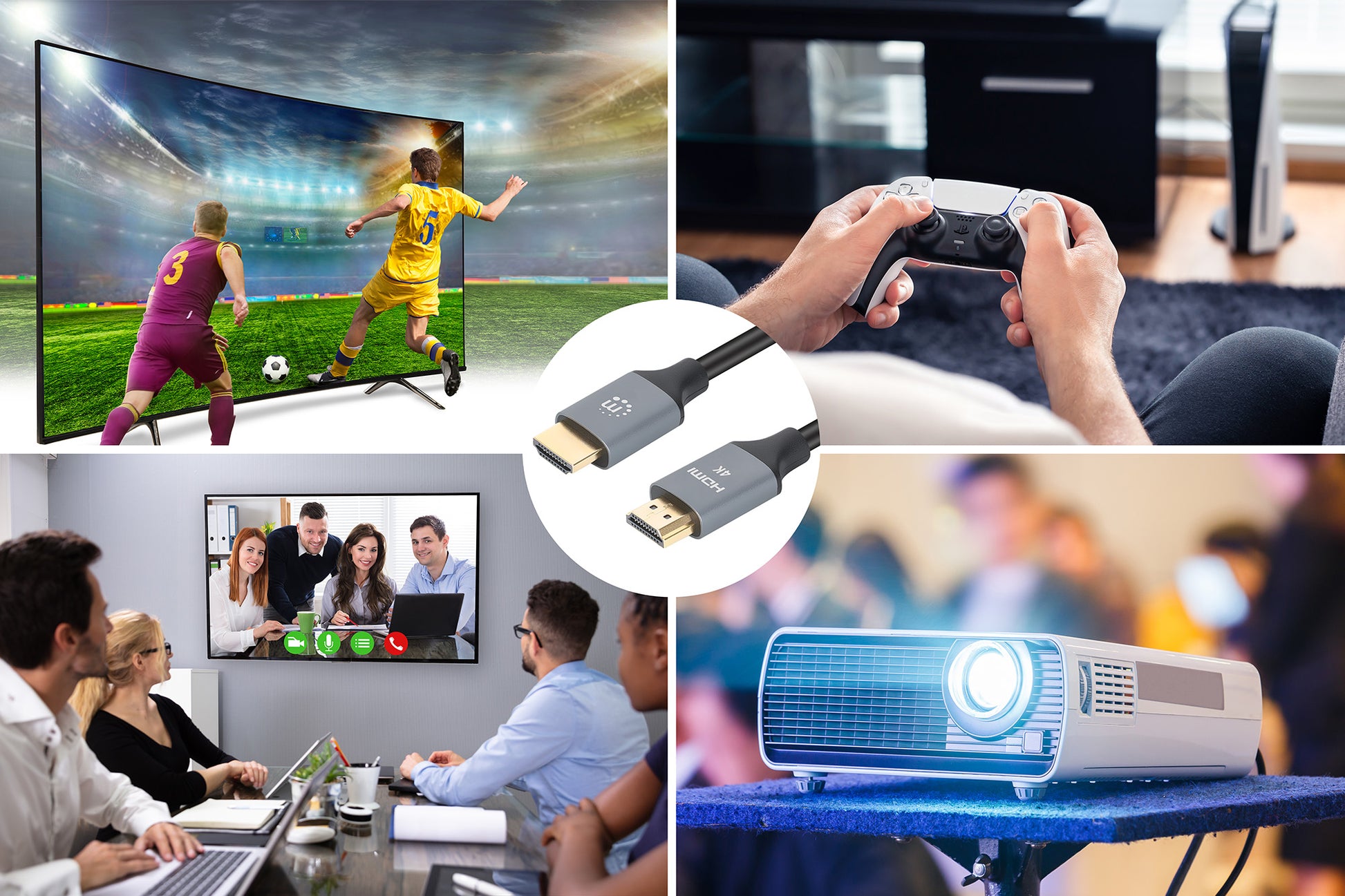 4K@60Hz Certified Premium High Speed HDMI Cable with Ethernet, 1 m Image 6