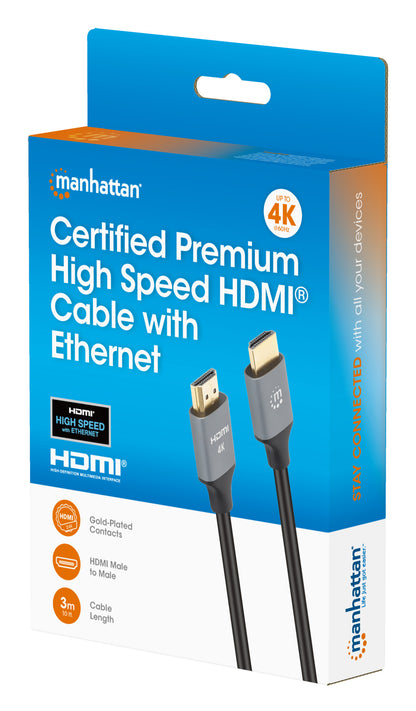 4K@60Hz Certified Premium High Speed HDMI Cable with Ethernet, 3 m Packaging Image 2