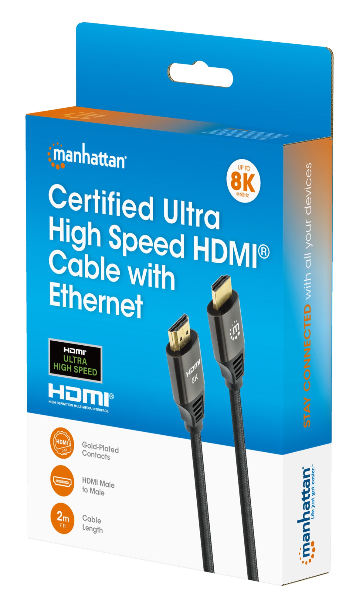 8K@60Hz Certified Ultra High Speed HDMI Cable with Ethernet, 2 m Packaging Image 2