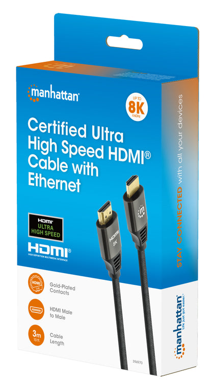 8K@60Hz Certified Ultra High Speed HDMI Cable with Ethernet, 3 m Packaging Image 2