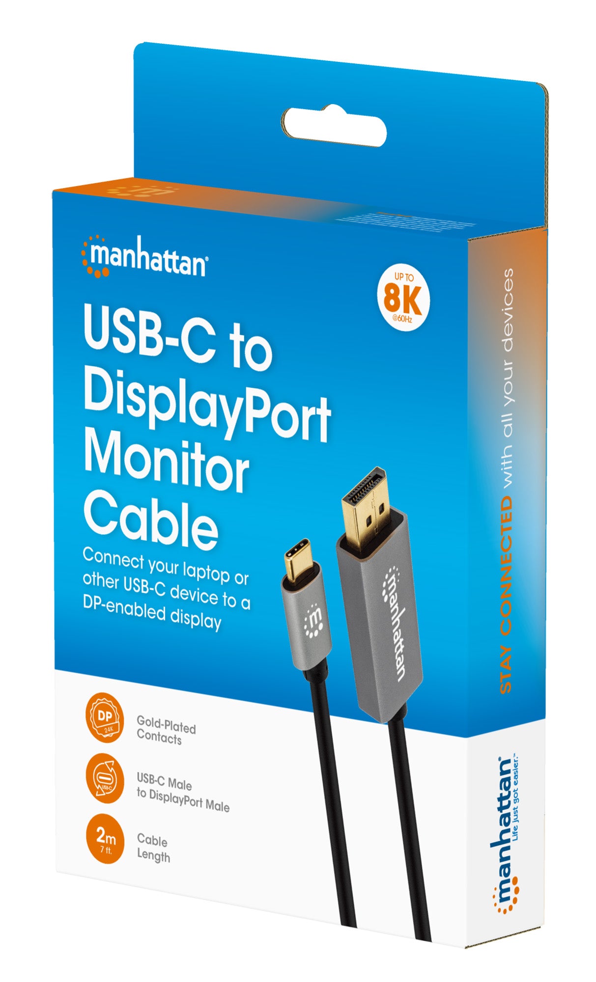 8K@60Hz USB-C to DisplayPort Monitor Cable, 2 m Packaging Image 2