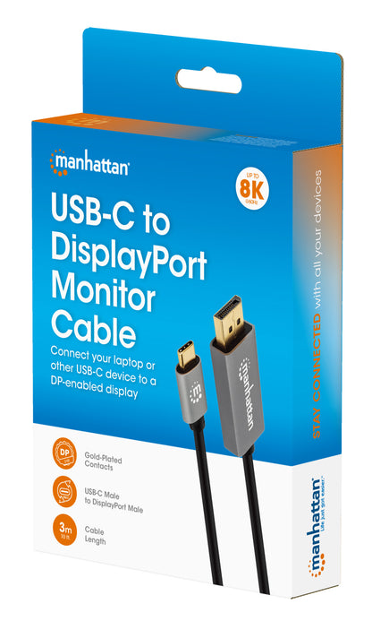 8K@60Hz USB-C to DisplayPort Monitor Cable, 3 m Packaging Image 2