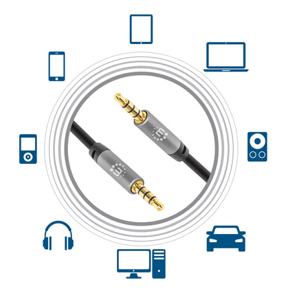 Stereo Audio Aux Cable, 1 m Image 7