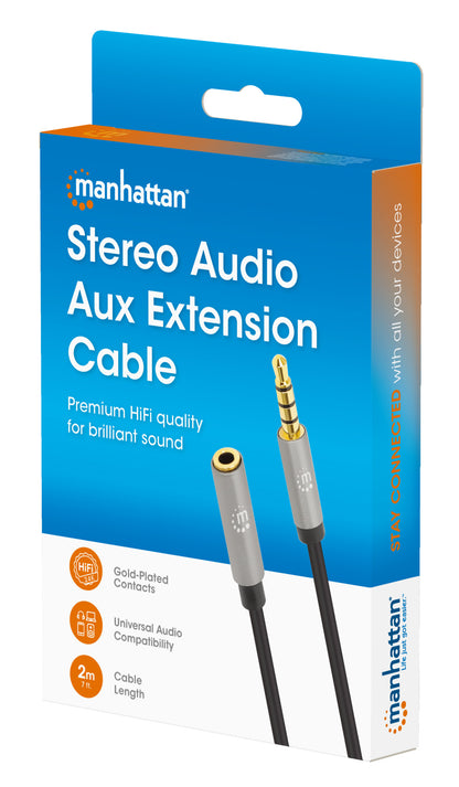 Stereo Audio Aux Extension Cable, 2 m Packaging Image 2