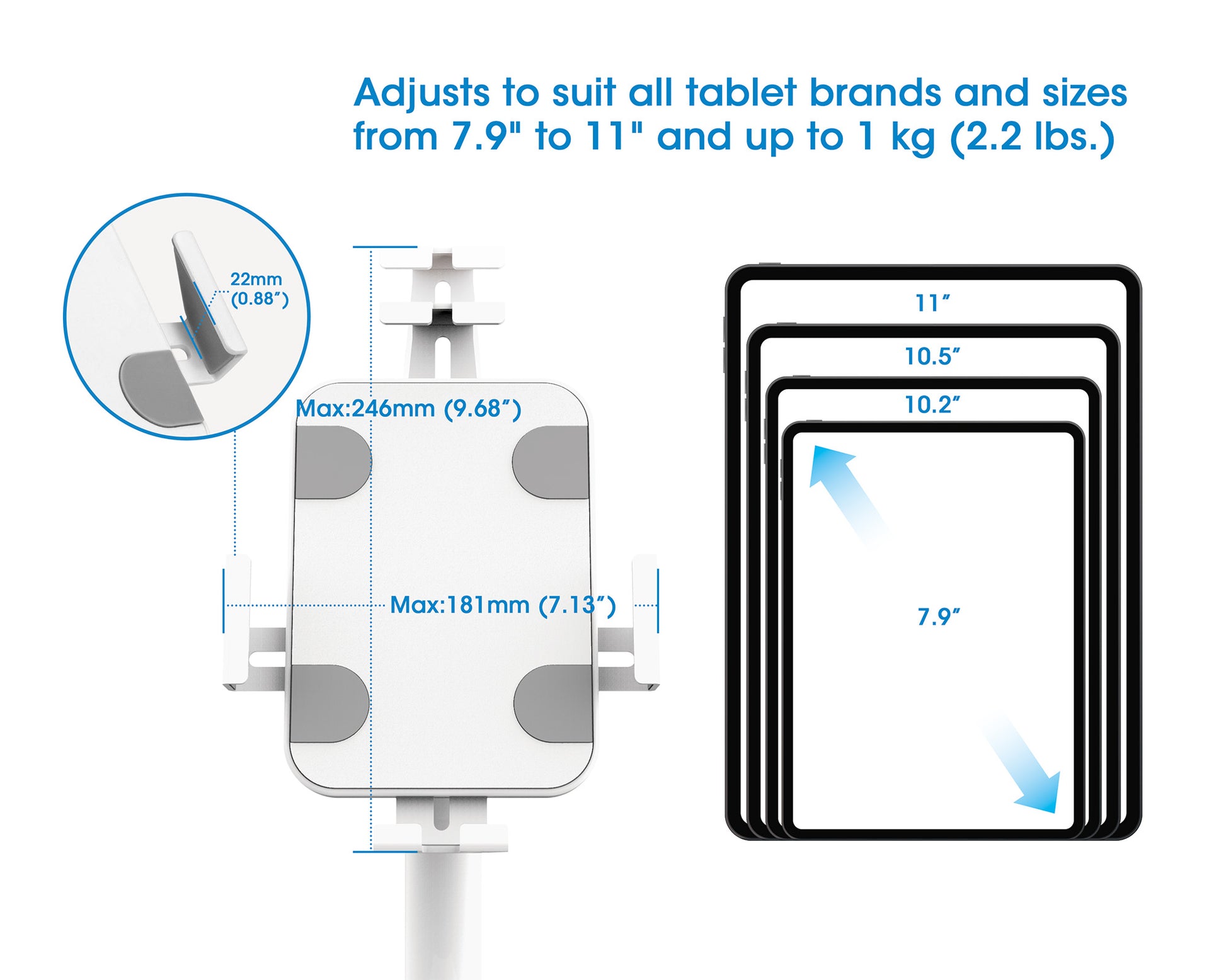 Anti-Theft Desktop Kiosk Stand for Tablet and iPad Image 11