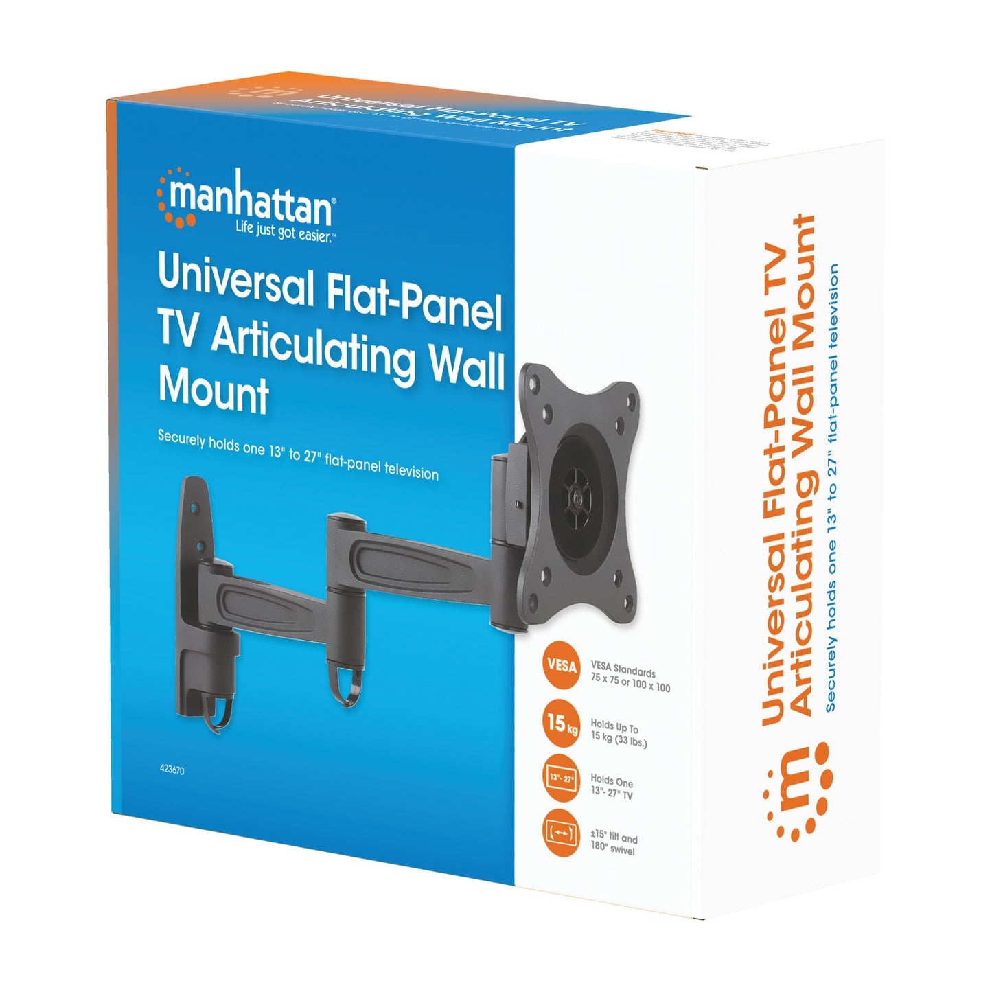 Articulating TV Wall Mount, for 13" to 27" Displays Packaging Image 2