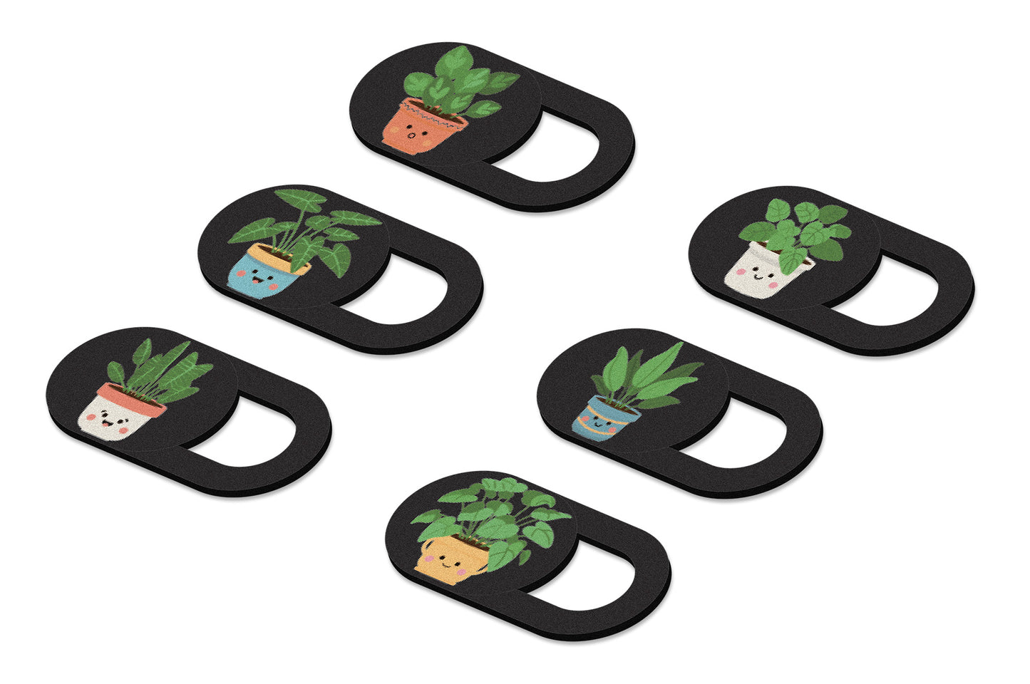 Laptop Webcam Cover Slide - Plant Design, Small, 6-Pack Image 1