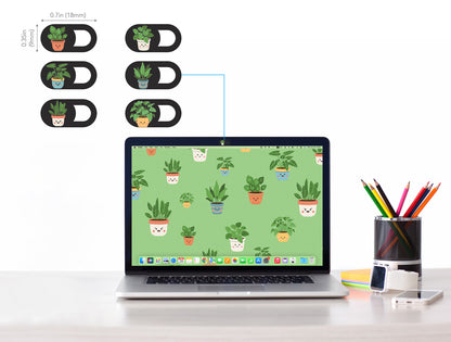 Laptop Webcam Cover Slide - Plant Design, Small, 6-Pack Image 4