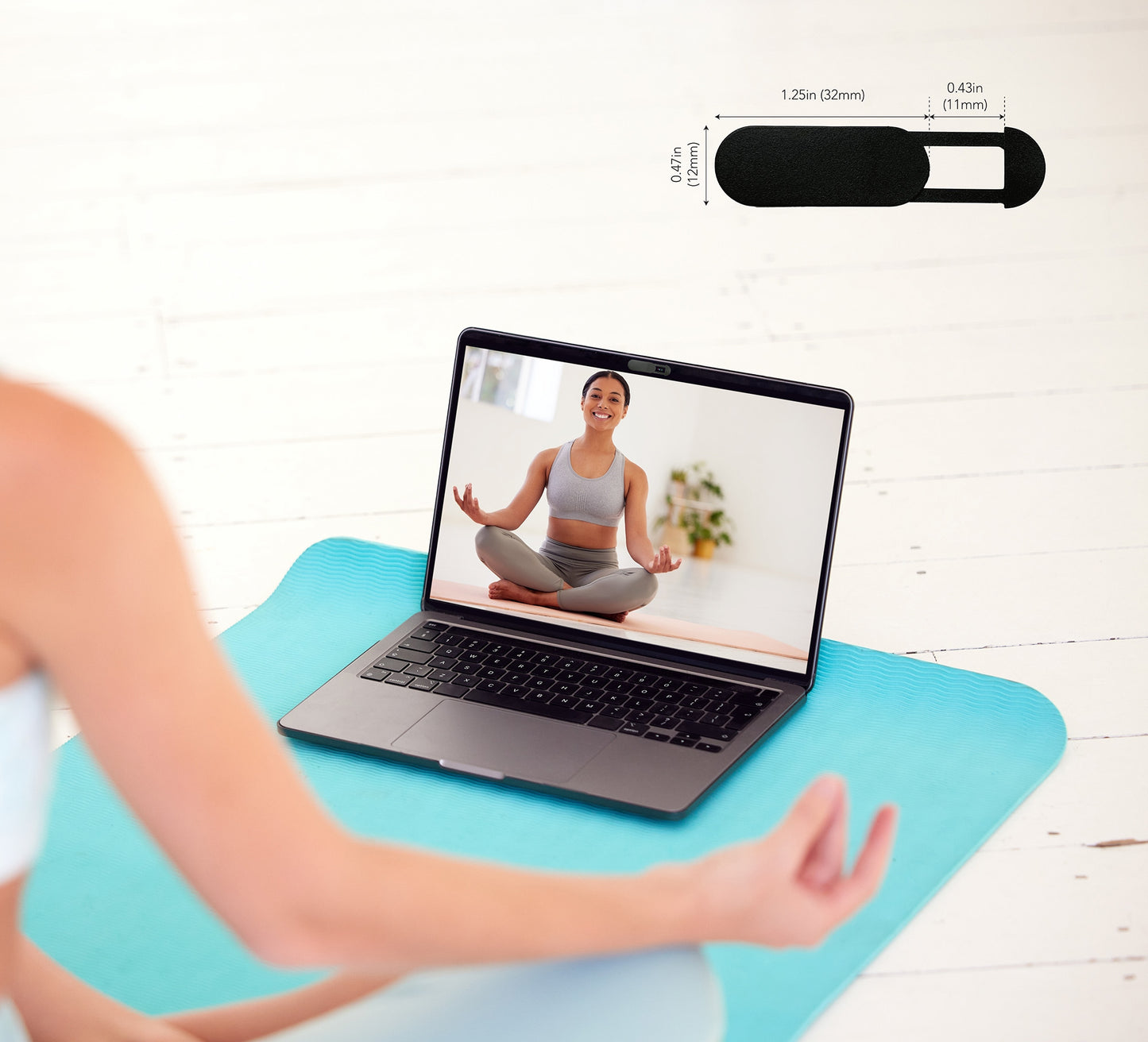 Laptop Webcam Cover Slide - Black, Large, 3-Pack Image 7