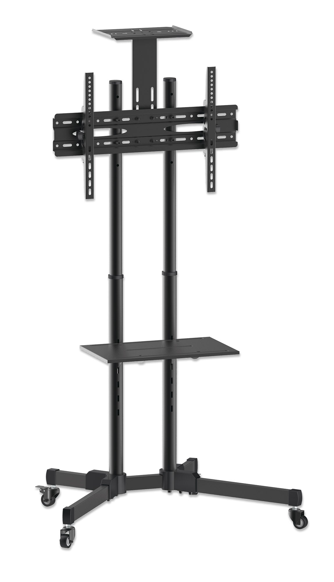 Economy Height-Adjustable Multimedia TV Cart, for 37" to 70" Displays Image 3