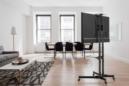 Economy Height-Adjustable Multimedia TV Cart, for 37" to 70" Displays Image 10