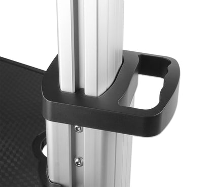 Aluminum Height-Adjustable Multimedia TV Cart, for 37" to 65" Displays Image 11