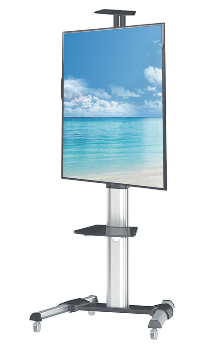 Aluminum Height-Adjustable Multimedia TV Cart, for 37" to 65" Displays Image 14