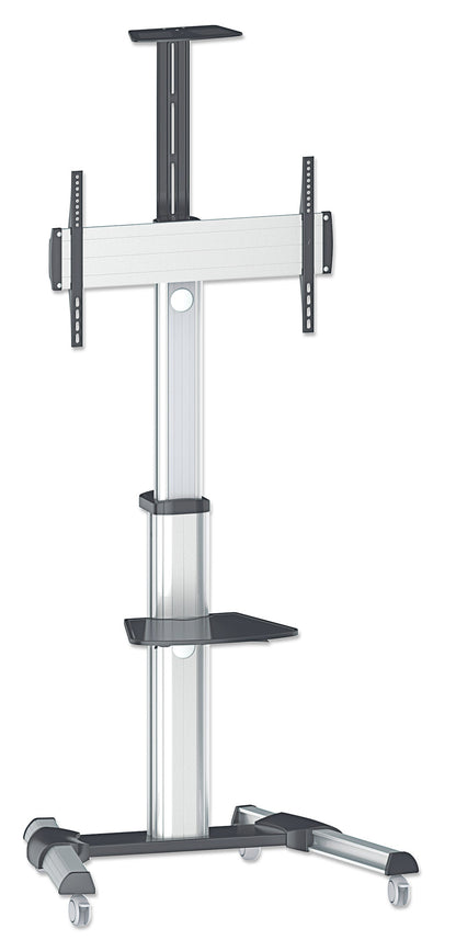 Aluminum Height-Adjustable Multimedia TV Cart, for 37" to 65" Displays Image 3